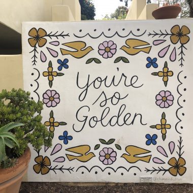 Channin Fulton Mural in the garden at Estancia La Jolla